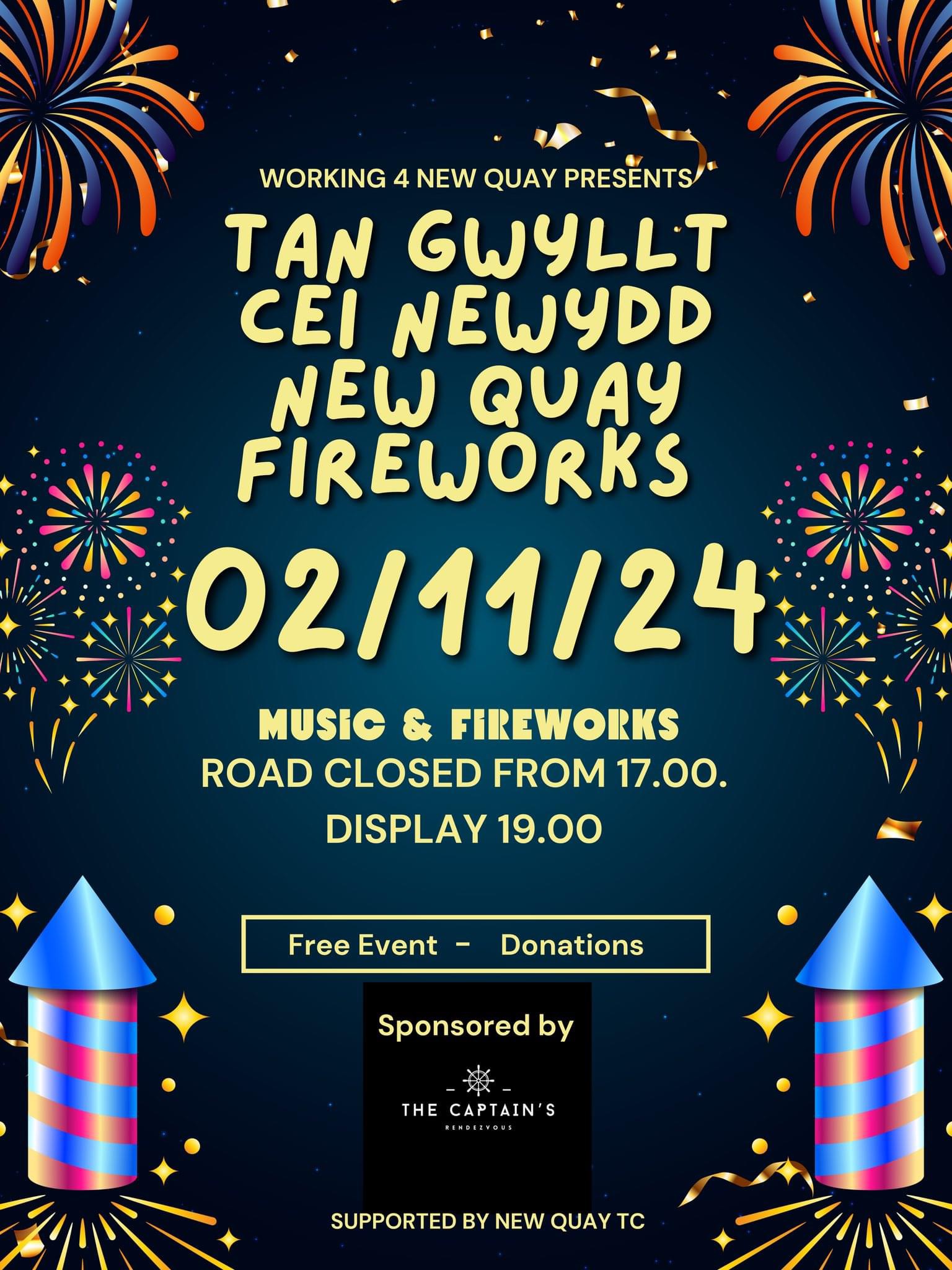 New Quay Fireworks 2024